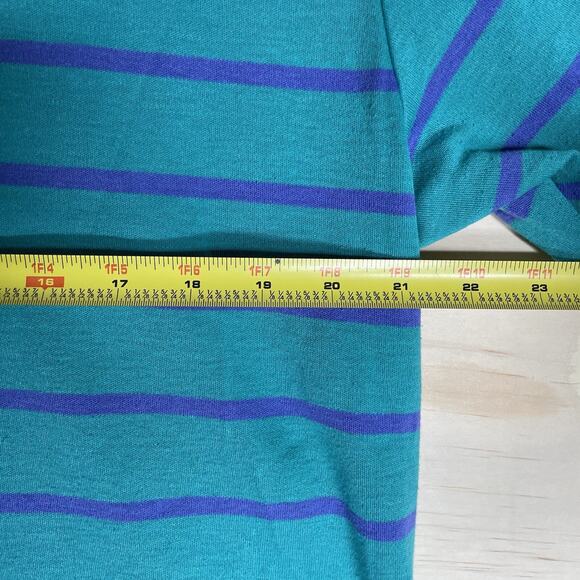 VTG‎ L.L. Bean Polo Shirt Men’s L Tall Blue Purple Stripe Y2K 90s Preppy Casual - Picture 6 of 7